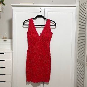 Red Formal Aqua Dress